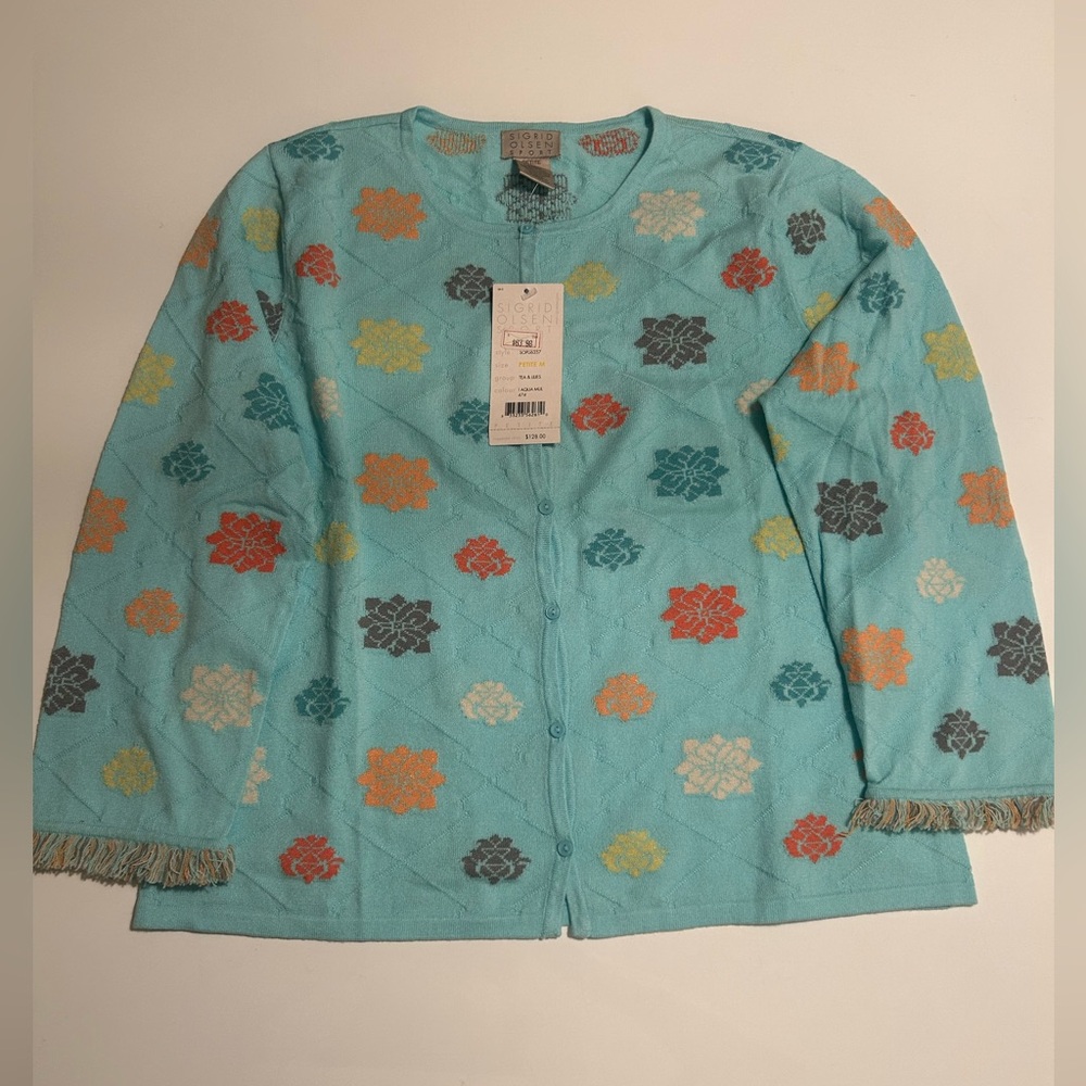 Sigrid Olsen Floral Cardigan